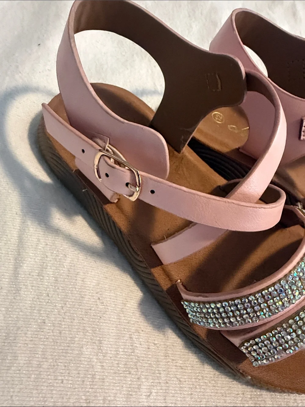 Pink Rhinestone Strappy Women's Sandals - Brand: